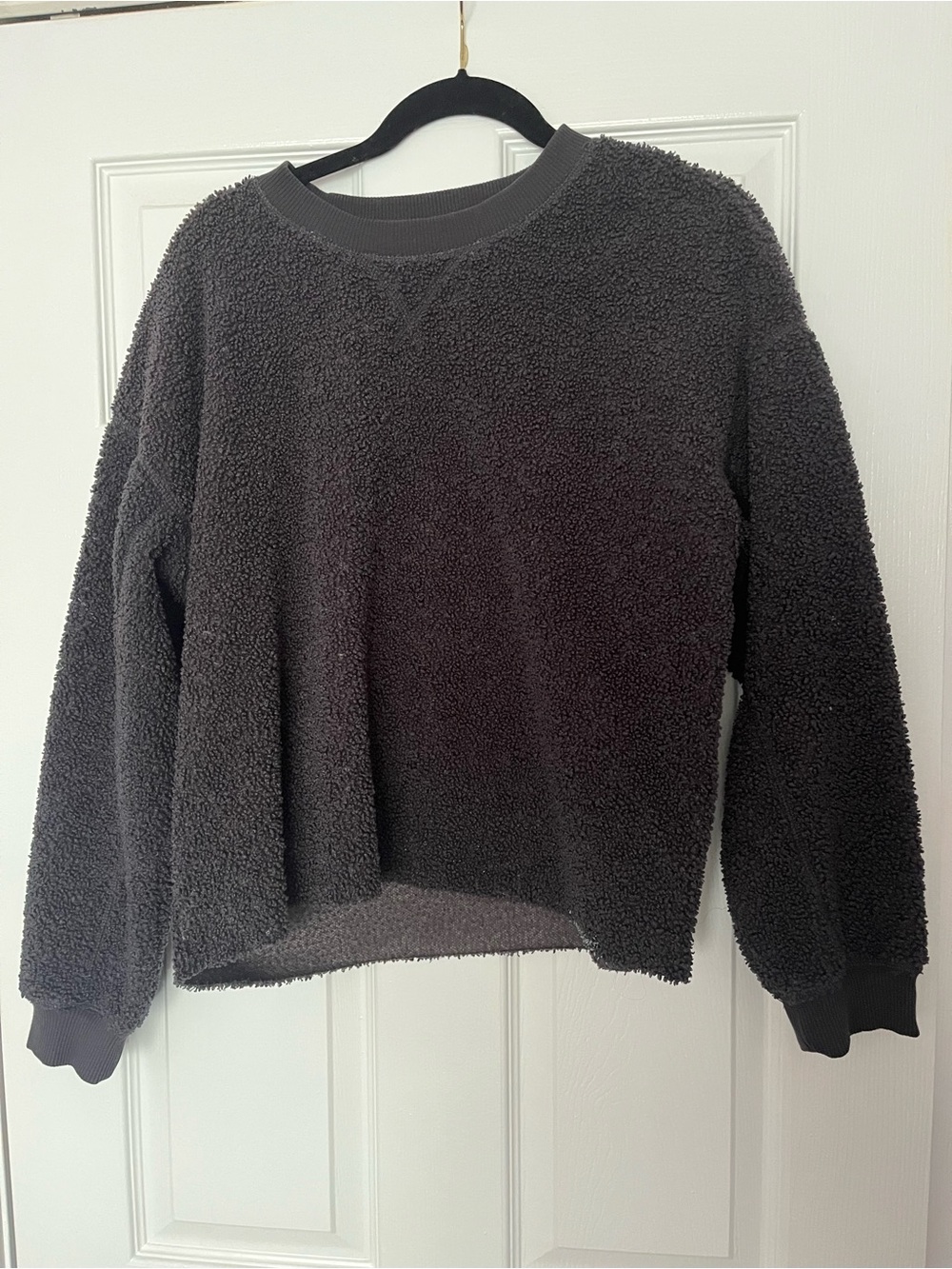 American Eagle Fleece Cropped Crewneck Sweatshirt